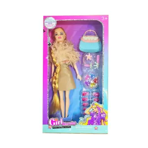 Muñeca Vestido Elegante Accesorios Uñas