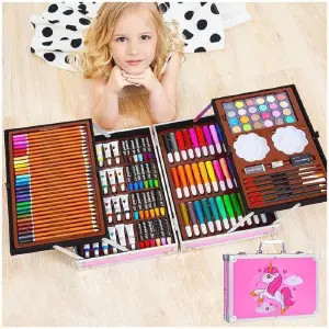 SET DE ARTE CAJA MATALICA ROSA