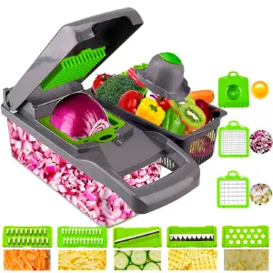 Mandolina Picatodo de Verduras 8 en 1