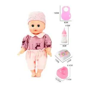 Muñeco Bebe Tetero Utencilios Vacinilla