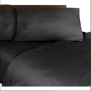 Juego Sabanas Cama Doble Unicolor Negro