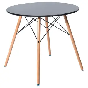 Mesa Redonda Resistente Elegante Madera