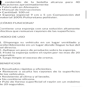 Kit De Eliminación De Rayones Auto Plati