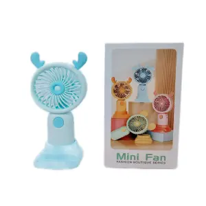 Mini Ventilador Recargable Con Base