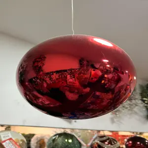 BOLA  NAVIDAD ROJO 25CM