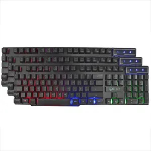 TECLADO GAMER USB MEMBRANA RETROILUMINAD