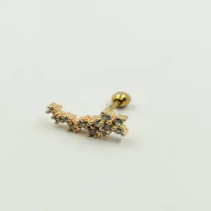 PIERCING ORO ROSA ESTRELLA FUGAZ