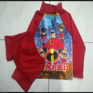 Traje de baño increibles rojo niño