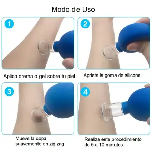 Ventosa Cristal Masaje Facial Antiarruga