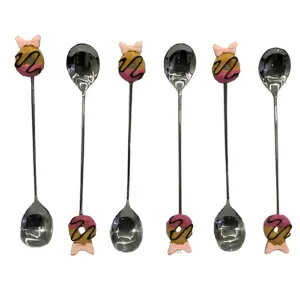 Set 6 Cucharas Decorativas Dona Moño