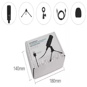 MICROFONO DE CONDENSADOR USB CON BASE BM