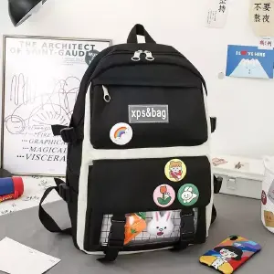 Bolso Combo Mochila Escolar 5 Pcs Corean