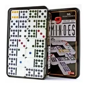 Dominó 55 Fichas A Color Doble 9 Juego D