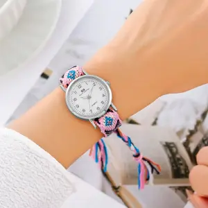 Reloj Tejido Artesanal Dama Mujer + Estu