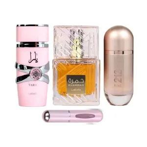 PERFUMES YARA+212ROSE+KHAMRAH+PERFUMERO