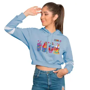 Buzo, Buso Hoodie Karol celeste