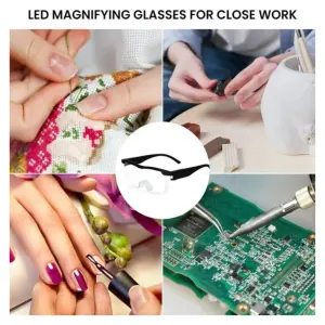 Gafas de lectura con lupa y luz led reca