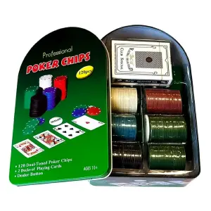 Set Poker Juego De Mesa 120 Fichas