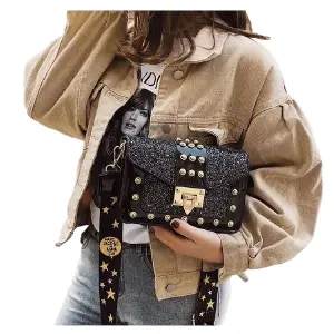 BOLSO BRILLATE NEGRO
