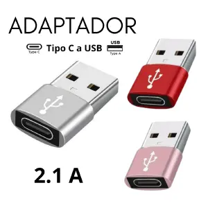 Adaptador Otg Convertidor Tipo C a USB 2