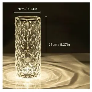 Lampara LED De Mesa Táctil RGB Cristal