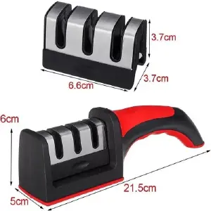 🔪​​​AFILADOR DE CUCHILLOS 3 RANURAS🌟