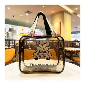 Cosmetiquera Bolsa Transparente Oso Eleg