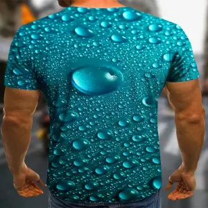 Camiseta con Estampado 3D, Gotas