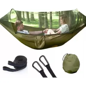 Hamaca Portátil con Mosquitero: ¡Tu Refugio Perfecto al Aire Libre! - Hamaca Portátil Con Toldillo Anti Mosqui
