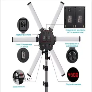 Aro De Luz Led Estrella 6 Tubos