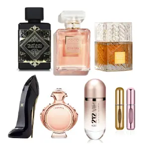 KIT(X6 perfumes+2 perfumeros)