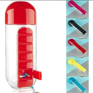 Botilito Termo 600 Ml Pastillero Semanal