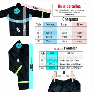 Impermeable Para Moto Tres Piezas