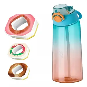 Botella de agua con 3 capsula de sabores