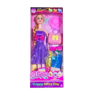 Muñeca Vestidos Sombrero Bolso Juguete