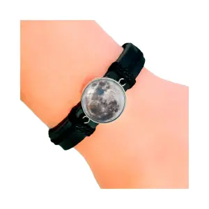 Pulsera Cuero Cristal Luna Fase Lunar