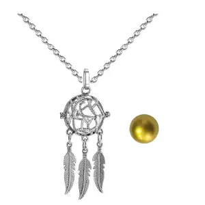 Collar Llamador De Angel Corazon Tejido