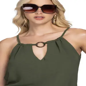 BLUSA EN POLIESTER CORRUGADO ref. 8573