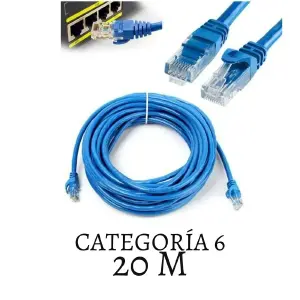 Cable Lan De Internet Cat6e 20 m