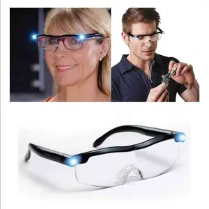 Gafas Lupa Con Luz Led Recargable Usb Le