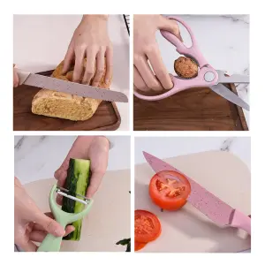 Set de Cuchillos de Acero Inoxidable de 6 Piezas: ¡Elegancia y Durabilidad en tu Cocina! - Set Cuchillos Acero Inoxidable Color x6