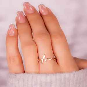 Anillo Electro Corazón oro Rosa