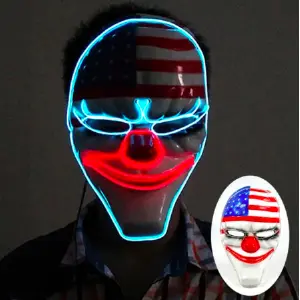 Máscara Payaso Americano Con Luz