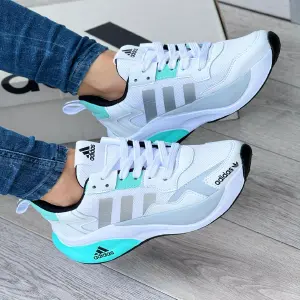 Adidas Bounce 2 Blanco Turquesa Dama