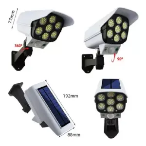 Lámpara Led Panel Solar Y Sensor De Movi