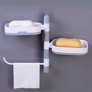 JABONERA DE PARED 2 NIVELES MULTIFUNCION