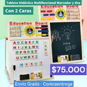 TABLERO MULTIFUNCIONAL MADERA  NIÑOS
