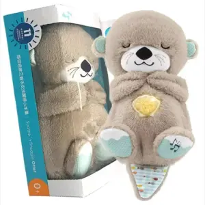Peluche Nutria Respira Recargable Rosa