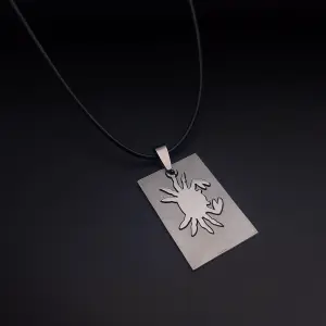 Collar Signo Zodiacal Placa Acero + Estu