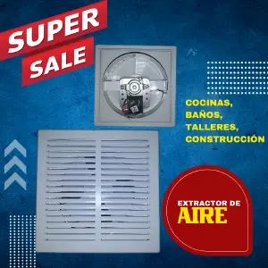 EXTRACTOR DE AIRE DE 6" REJILLA 20X20